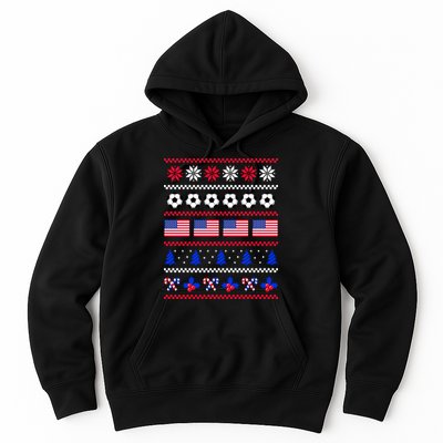 American Flag Soccer Ugly Christmas Sweater America USA Hoodie