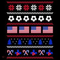 American Flag Soccer Ugly Christmas Sweater America USA Tank Top