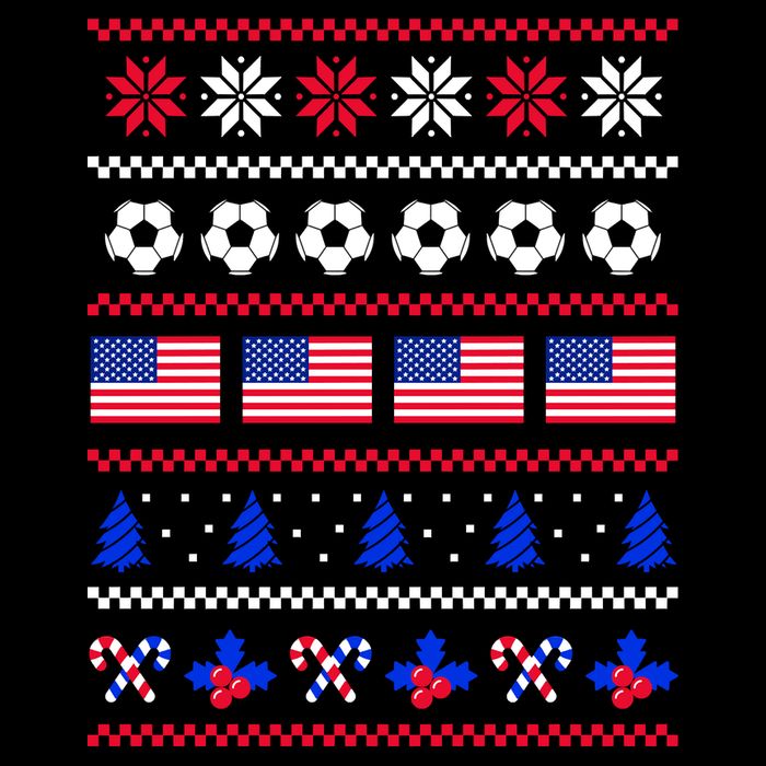American Flag Soccer Ugly Christmas Sweater America USA Zip Tote Bag