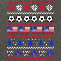 American Flag Soccer Ugly Christmas Sweater America USA Cotton Canvas Backpack