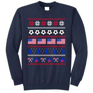 American Flag Soccer Ugly Christmas Sweater America USA Sweatshirt