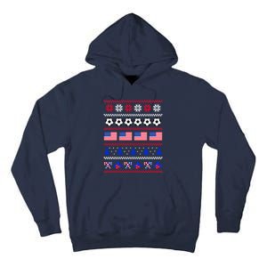 American Flag Soccer Ugly Christmas Sweater America USA Tall Hoodie