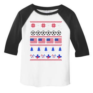 American Flag Soccer Ugly Christmas Sweater America USA Toddler Fine Jersey T-Shirt