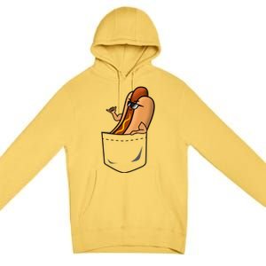 Awesome Funny Shaka Hot Dog In A Pocket Gift Premium Pullover Hoodie