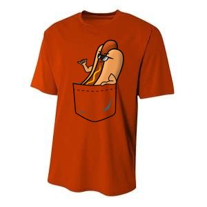 Awesome Funny Shaka Hot Dog In A Pocket Gift Performance Sprint T-Shirt