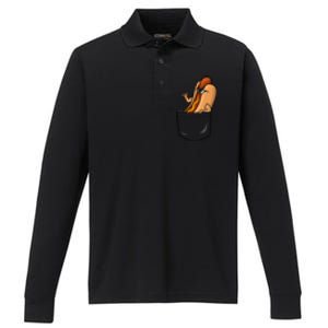 Awesome Funny Shaka Hot Dog In A Pocket Gift Performance Long Sleeve Polo