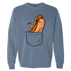 Awesome Funny Shaka Hot Dog In A Pocket Gift Garment-Dyed Sweatshirt