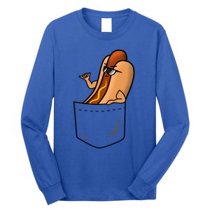 Awesome Funny Shaka Hot Dog In A Pocket Gift Long Sleeve Shirt