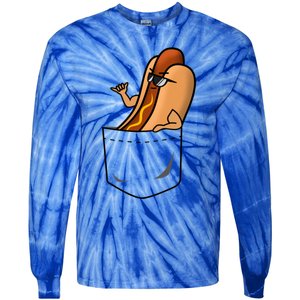 Awesome Funny Shaka Hot Dog In A Pocket Gift Tie-Dye Long Sleeve Shirt