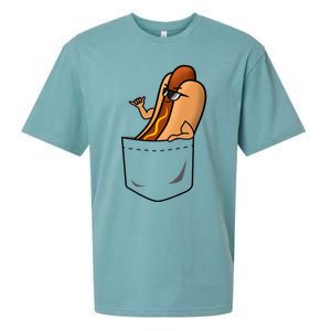 Awesome Funny Shaka Hot Dog In A Pocket Gift Sueded Cloud Jersey T-Shirt