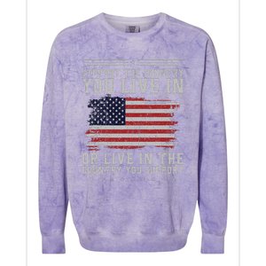 American Flag Support The Country You Live In Usa Colorblast Crewneck Sweatshirt