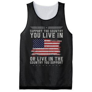 American Flag Support The Country You Live In Usa Mesh Reversible Basketball Jersey Tank