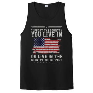 American Flag Support The Country You Live In Usa PosiCharge Competitor Tank