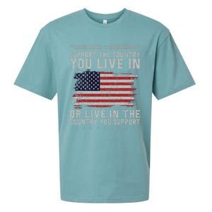 American Flag Support The Country You Live In Usa Sueded Cloud Jersey T-Shirt