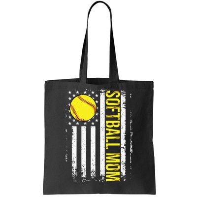 American Flag Softball Team Softball Mom Mothers Day Tote Bag