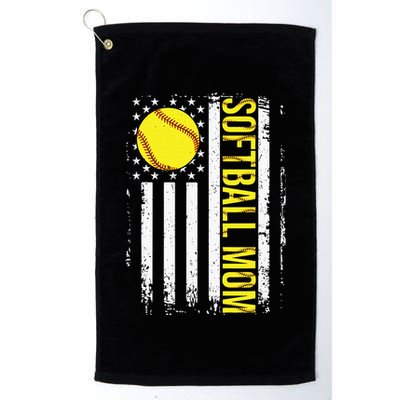 American Flag Softball Team Softball Mom Mothers Day Golf Towel