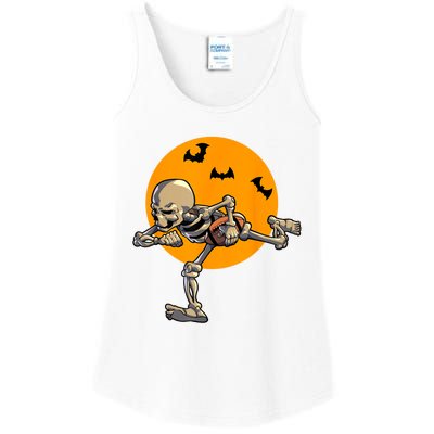 American Football Skeleton Halloween Football Fan Ladies Essential Tank