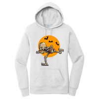 American Football Skeleton Halloween Football Fan Women's Pullover Hoodie