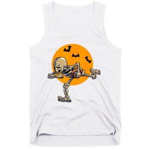 American Football Skeleton Halloween Football Fan Tank Top