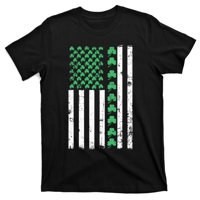 American Flag St Patricks Day Vintage Irish Lucky T-Shirt