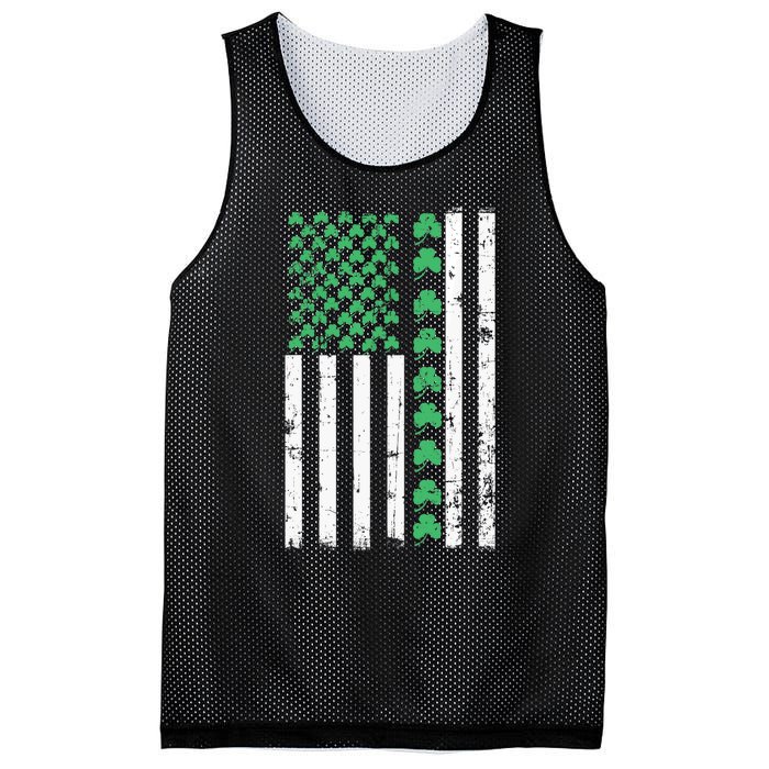 American Flag St Patricks Day Vintage Irish Lucky Mesh Reversible Basketball Jersey Tank