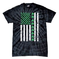 American Flag St Patricks Day Vintage Irish Lucky Tie-Dye T-Shirt