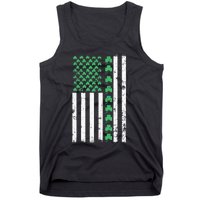 American Flag St Patricks Day Vintage Irish Lucky Tank Top