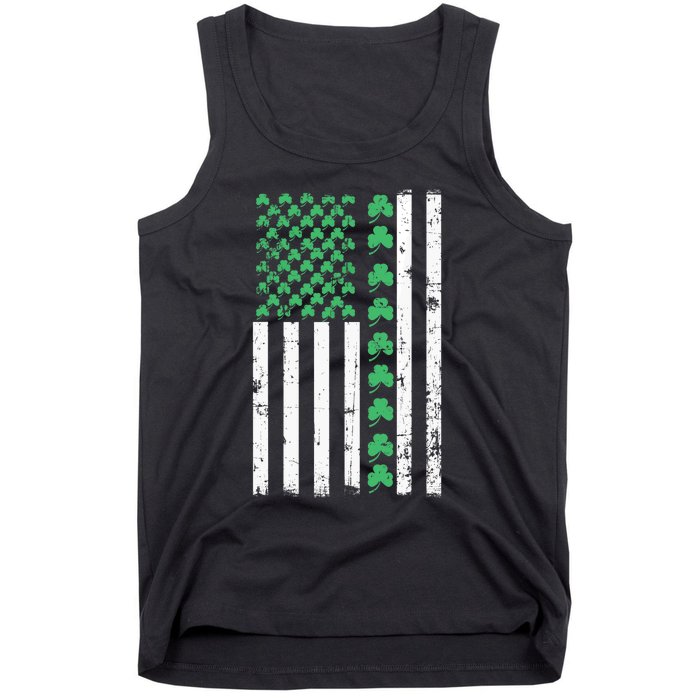 American Flag St Patricks Day Vintage Irish Lucky Tank Top