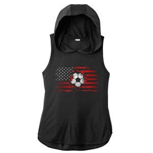 American Flag Soccer Apparel Soccer Ladies PosiCharge Tri-Blend Wicking Draft Hoodie Tank