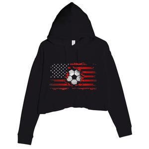 American Flag Soccer Apparel Soccer Crop Fleece Hoodie