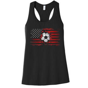 American Flag Soccer Apparel Soccer Women's Racerback Tank