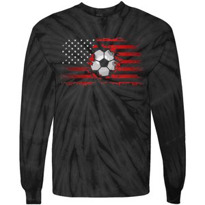 American Flag Soccer Apparel Soccer Tie-Dye Long Sleeve Shirt