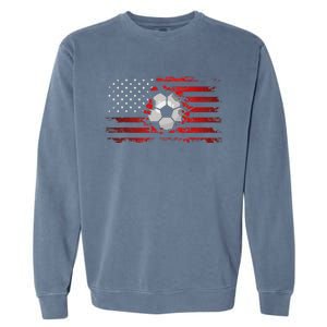 American Flag Soccer Apparel Soccer Garment-Dyed Sweatshirt