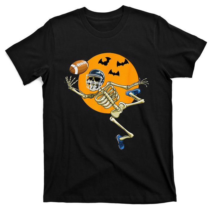 American Football Skeleton Halloween Men Football Fan T-Shirt