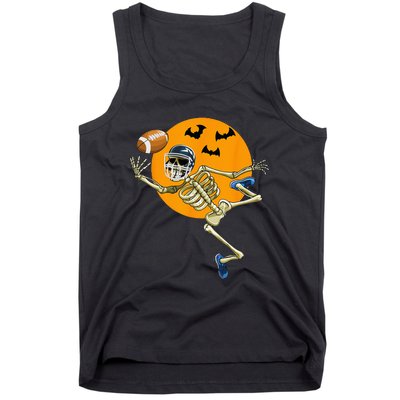 American Football Skeleton Halloween Men Football Fan Tank Top