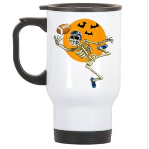 American Football Skeleton Halloween Men Football Fan Stainless Steel Travel Mug