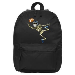 American Football Skeleton Halloween Men Football Fan 16 in Basic Backpack