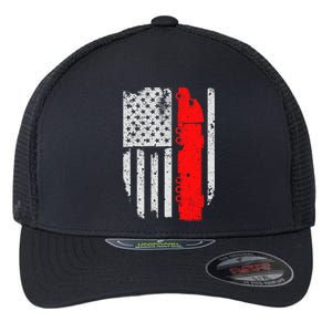 American Flag Semi Truck Driver Patriotic 18 Wheeler Trucker Flexfit Unipanel Trucker Cap