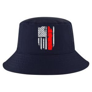 American Flag Semi Truck Driver Patriotic 18 Wheeler Trucker Cool Comfort Performance Bucket Hat