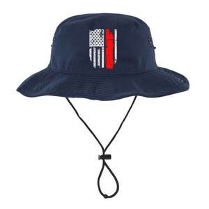 American Flag Semi Truck Driver Patriotic 18 Wheeler Trucker Legacy Cool Fit Booney Bucket Hat