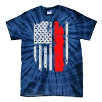 American Flag Semi Truck Driver Patriotic 18 Wheeler Trucker Tie-Dye T-Shirt