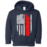 American Flag Semi Truck Driver Patriotic 18 Wheeler Trucker Toddler Hoodie