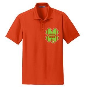 American Football Shamrock Clover St Patricks Day Sport Gift Great Gift Dry Zone Grid Polo