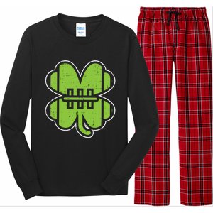 American Football Shamrock Clover St Patricks Day Sport Gift Great Gift Long Sleeve Pajama Set