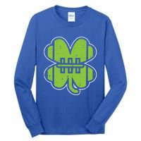 American Football Shamrock Clover St Patricks Day Sport Gift Great Gift Tall Long Sleeve T-Shirt