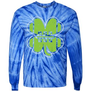 American Football Shamrock Clover St Patricks Day Sport Gift Great Gift Tie-Dye Long Sleeve Shirt