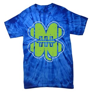 American Football Shamrock Clover St Patricks Day Sport Gift Great Gift Tie-Dye T-Shirt