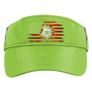 American Flag Soccer Apparel funny Soccer sport Adult Drive Performance Visor