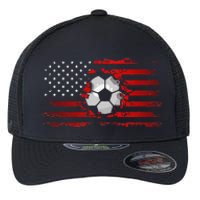 American Flag Soccer Apparel funny Soccer sport Flexfit Unipanel Trucker Cap