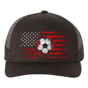 American Flag Soccer Apparel funny Soccer sport Yupoong Adult 5-Panel Trucker Hat